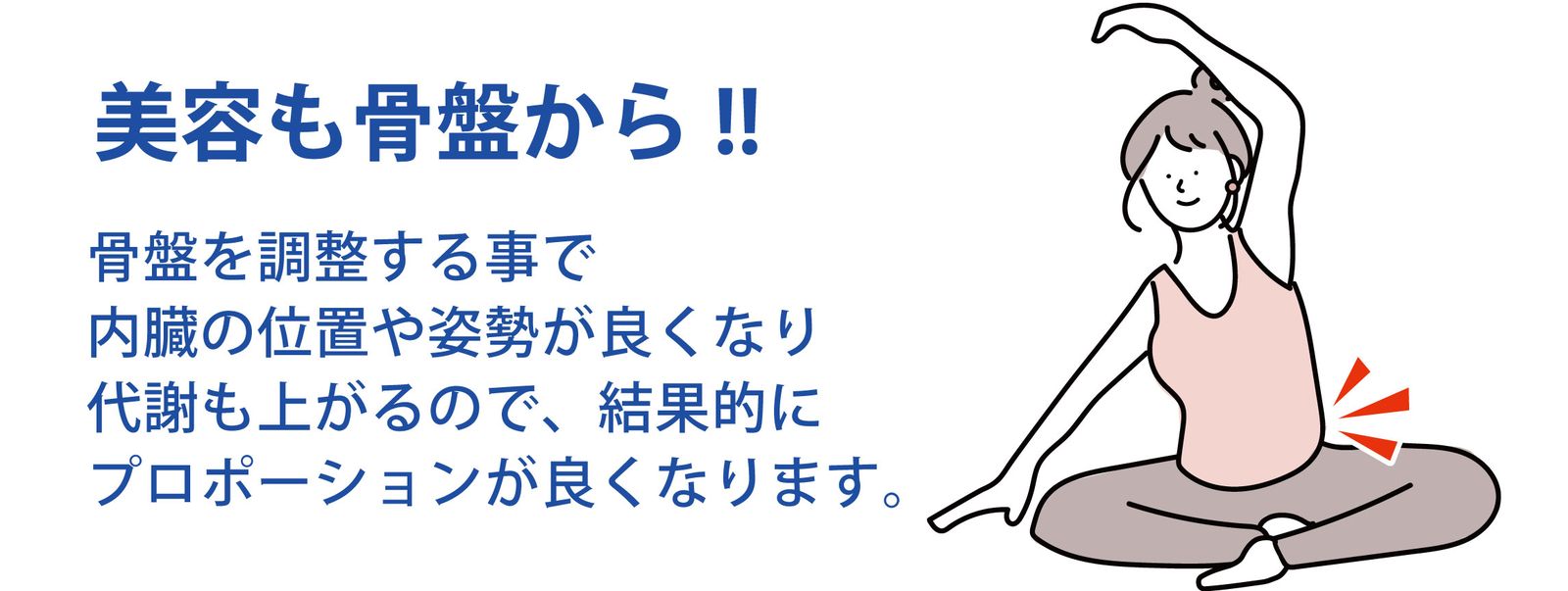 美容も骨盤矯正から